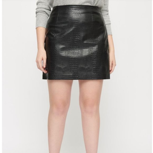 Dynamite Jupe Croco PU Skirt - Picture 2 of 9